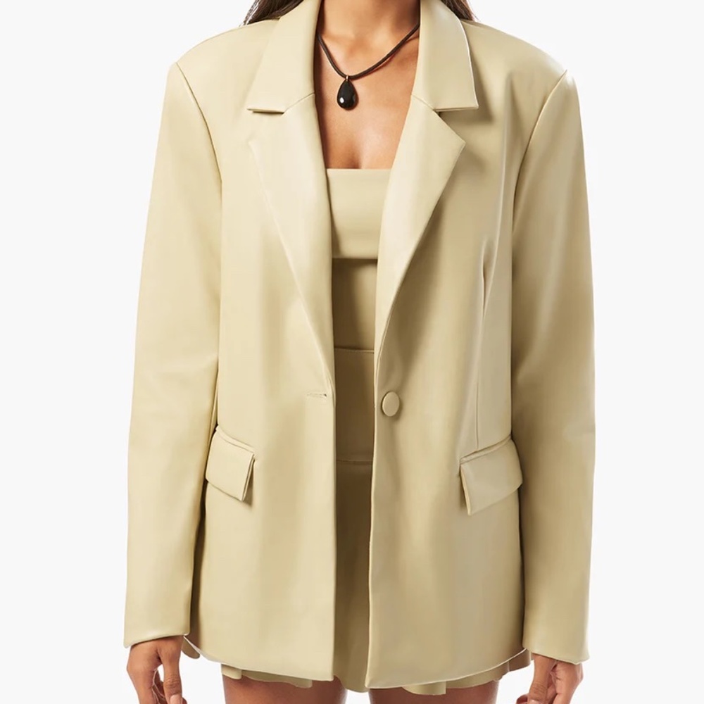 WeWoreWhat Vegan Leather Blazer